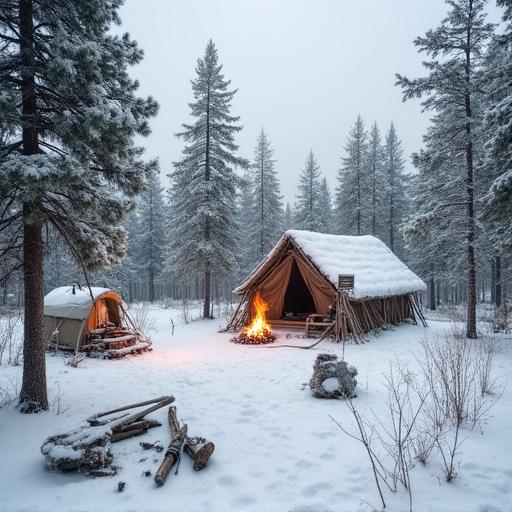 Campo base per sopravvivenza